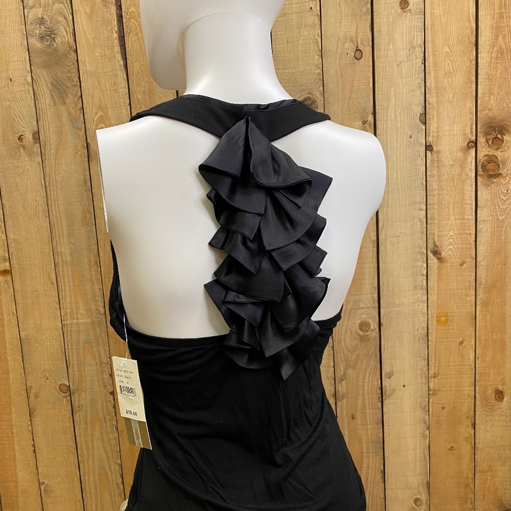 Matty M Blank Tank with back ruffle
